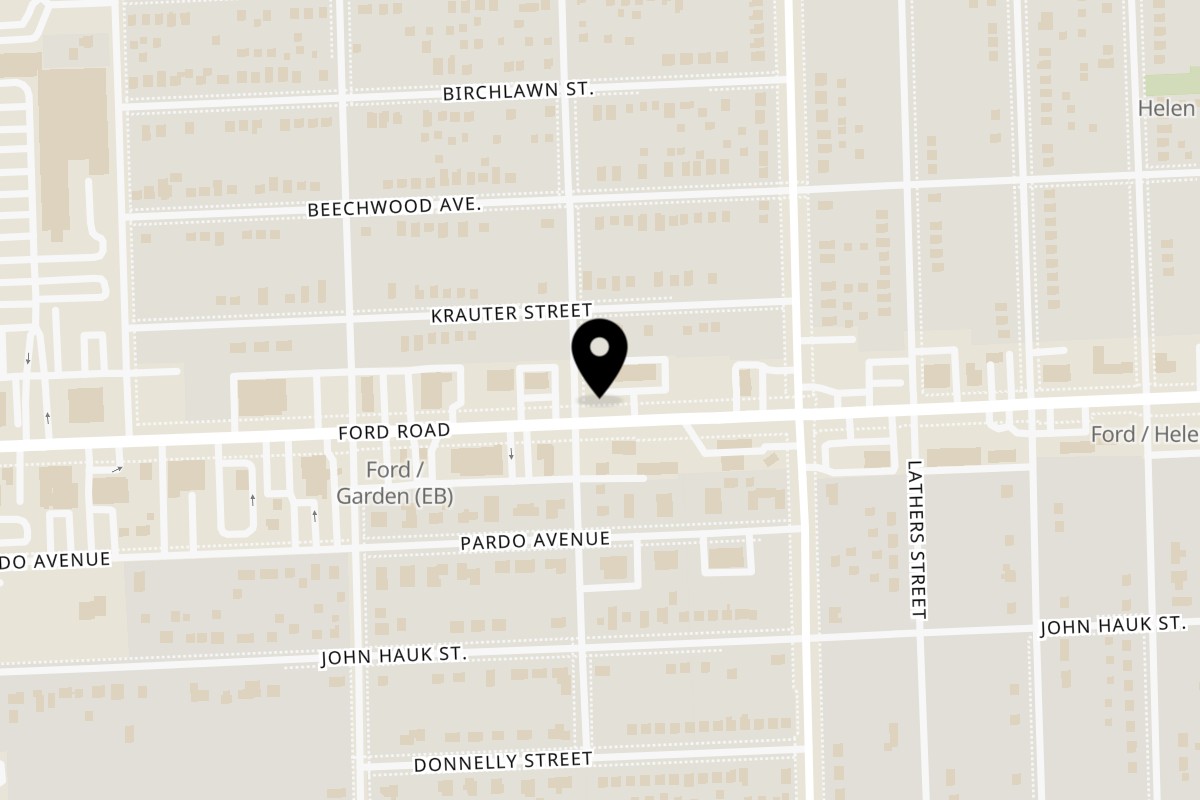 Map showing the location of Taj Cuisine Indian Pak Food on 28544 Ford Rd in Garden City